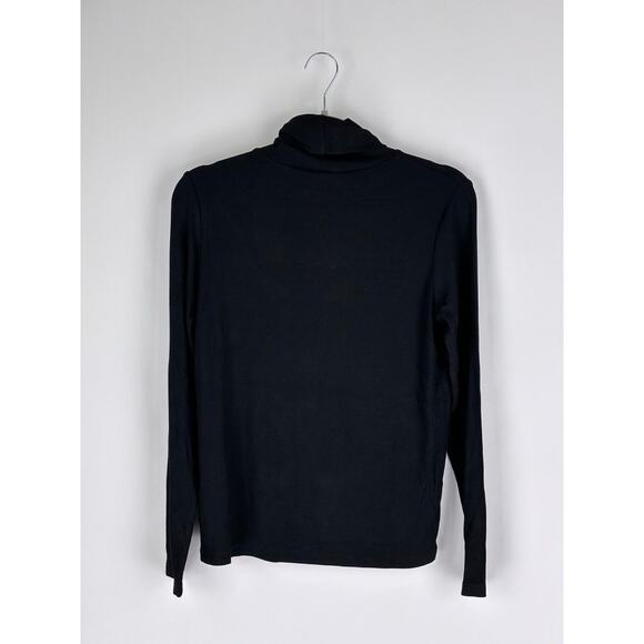 Lili Sidonio Womens Black Knitted Undersweater Turtleneck Long Sleeve Size L NWT - Picture 4 of 12
